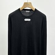 Kitlife Dior Sweater Black Wool Jersey with Christian Dior Paris Tag  - 5