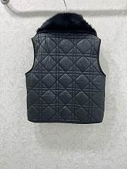 Kitlife Dior Quilted Reversible Eco-Fur Vest Black - 6