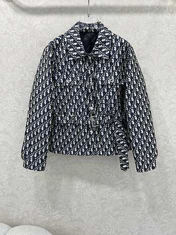 Kitlife Dior 25 Dark Blue Jacquard Collar Jacket 