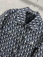 Kitlife Dior 25 Dark Blue Jacquard Collar Jacket  - 6