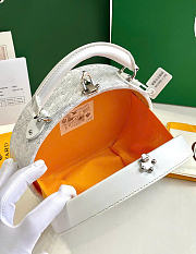 Kitlife Goyard Alto Hatbox Trunk Bag White - 18x16.5x7cm  - 4