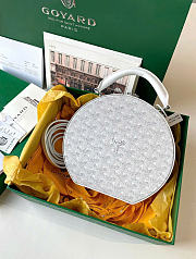 Kitlife Goyard Alto Hatbox Trunk Bag White - 18x16.5x7cm  - 2