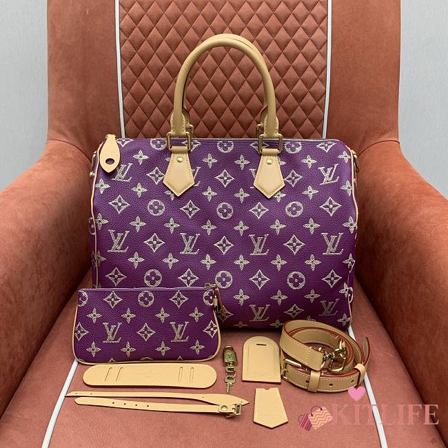 Kitlife Louis Vuitton Speedy P9 Bandoulière 40 Bag Purple M24417 40x26x23cm  - 1