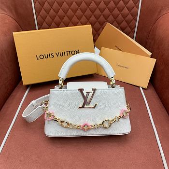 Kitlife Louis Vuitton Capucines East-West Mini Bag White M14393 22x12x8cm