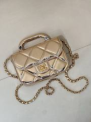 Kitlife Chanel Flap Bag With Handle Gold AS4892 18.5x13x4.5cm - 3