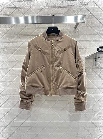Kitlife Louis Vuitton Zipper Deconstructed Cotton Jacket Brown