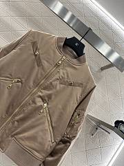 Kitlife Louis Vuitton Zipper Deconstructed Cotton Jacket Brown - 2