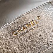 Kitlife Chanel 25C Drawstring Bucket Hobo Bag Silver Crinkled Glossy Calfskin AS5311 40x30x15cm  - 4