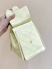 Kitlife Chanel 25C Drawstring Bucket Hobo Bag Yellow Grained Calfskin AS5311 40x30x15cm  - 4