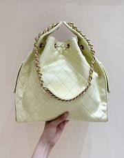 Kitlife Chanel 25C Drawstring Bucket Hobo Bag Yellow Grained Calfskin AS5311 40x30x15cm  - 2