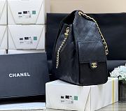 Kitlife Chanel 25C Drawstring Bucket Hobo Bag Black Grained Calfskin AS5311 40x30x15cm  - 2