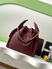 Kitlife Chanel 25C Drawstring Bucket Hobo Bag Burgundy Grained Calfskin AS5311 40x30x15cm - 2