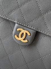 Kitlife Chanel 25C Drawstring Bucket Hobo Bag Grey Grained Calfskin AS5311 40x30x15cm - 5