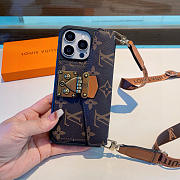 Kitlife Louis Vuitton Messenger Bag Card Holder Phone Case Brown - 2