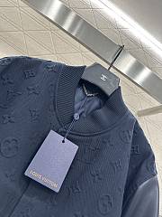 Kitlife Louis Vuitton Embossed Monogram Cotton Varsity Jacket Dark Blue Unisex - 6