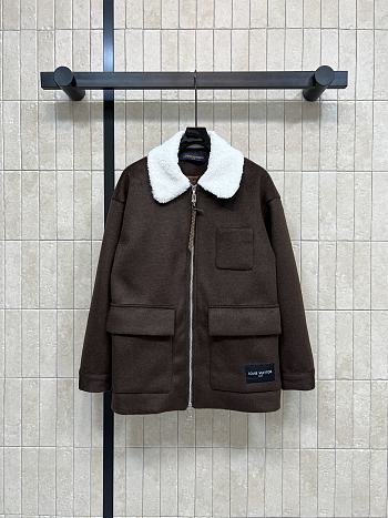 Kitlife Louis Vuitton Dark Brown Wool Coat