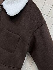 Kitlife Louis Vuitton Dark Brown Wool Coat - 5