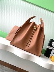 Kitlife Chanel 25C Drawstring Bucket Hobo Bag Caramel Grained Calfskin AS5311 40x30x15cm - 1