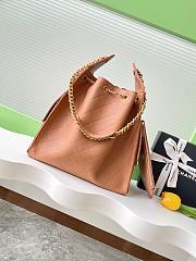 Kitlife Chanel 25C Drawstring Bucket Hobo Bag Caramel Grained Calfskin AS5311 40x30x15cm - 4
