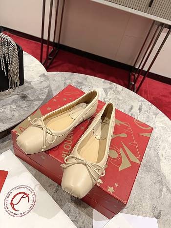 Kitlife Christian Louboutin Ballerinas Beige