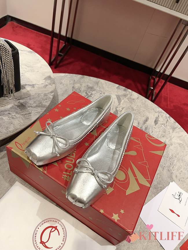 Kitlife Christian Louboutin Ballerinas Silver  - 1