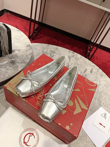 Kitlife Christian Louboutin Ballerinas Silver 