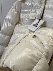 Kitlife Moncler Glareins Braided Trim Hooded Short Down Jacket White - 3