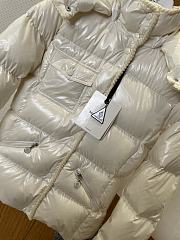 Kitlife Moncler Glareins Braided Trim Hooded Short Down Jacket White - 4