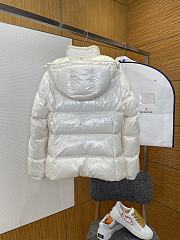 Kitlife Moncler Glareins Braided Trim Hooded Short Down Jacket White - 6