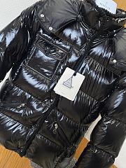 Kitlife Moncler Glareins Braided Trim Hooded Short Down Jacket Black - 3