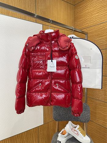 Kitlife Moncler Glareins Braided Trim Hooded Short Down Jacket Red