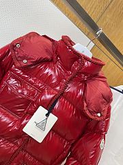 Kitlife Moncler Glareins Braided Trim Hooded Short Down Jacket Red - 5