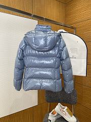 Kitlife Moncler Glareins Braided Trim Hooded Short Down Jacket Blue - 4