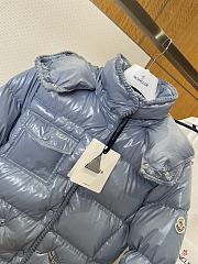 Kitlife Moncler Glareins Braided Trim Hooded Short Down Jacket Blue - 2