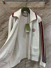 Kitlife Gucci Wool Knit Cardigan White Unisex   - 2