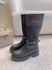 Kitlife Dior D-Town Boot Black Calfskin and Nylon with Embroidered Cannage Motif - 1