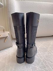 Kitlife Dior D-Town Boot Black Calfskin and Nylon with Embroidered Cannage Motif - 6