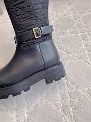 Kitlife Dior D-Town Boot Black Calfskin and Nylon with Embroidered Cannage Motif - 2