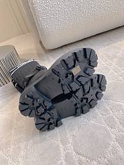 Kitlife Dior D-Major Boot Black Calfskin with Black and White Technical Knit - 3