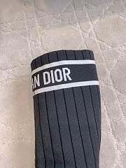 Kitlife Dior D-Major Boot Black Calfskin with Black and White Technical Knit - 2