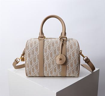 Kitlife Dior Groove 25 Bag Natural Dior Oblique Jacquard 25×19×16cm