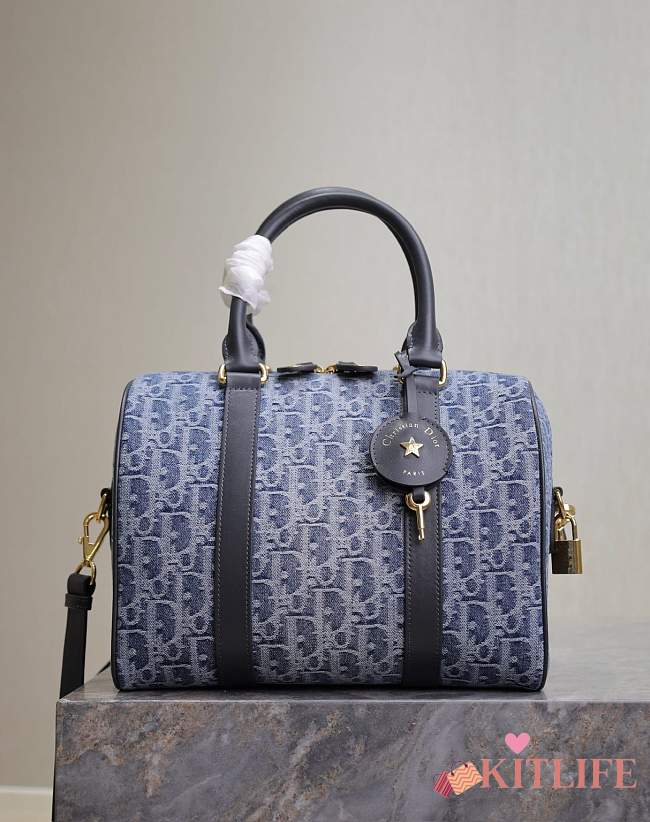 Kitlife Dior Groove 25 Bag Blue Demin Dior Oblique Jacquard 25x19x16cm - 1