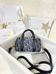 Kitlife Dior Groove 16 Bag Blue Denim Dior Oblique Jacquard 17x10x8cm - 1