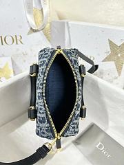 Kitlife Dior Groove 16 Bag Blue Denim Dior Oblique Jacquard 17x10x8cm - 3
