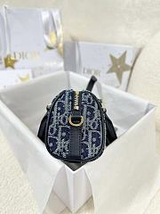 Kitlife Dior Groove 16 Bag Blue Denim Dior Oblique Jacquard 17x10x8cm - 4