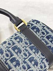 Kitlife Dior Groove 16 Bag Blue Denim Dior Oblique Jacquard 17x10x8cm - 5