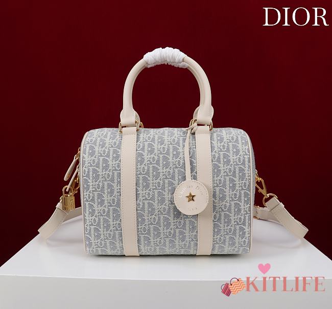 Kitlife Dior Groove 25 Bag Light Blue Demin Dior Oblique Jacquard 25x19x16cm  - 1