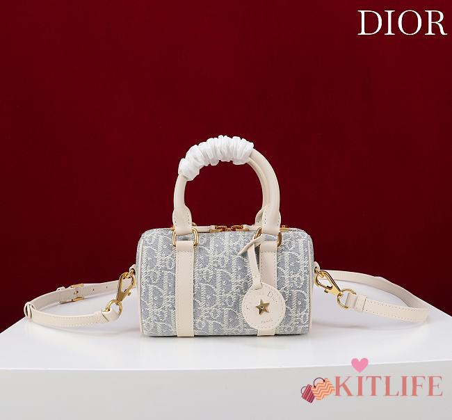 Kitlife Dior Groove 16 Bag Light Blue Denim Dior Oblique Jacquard 17x10x8cm  - 1