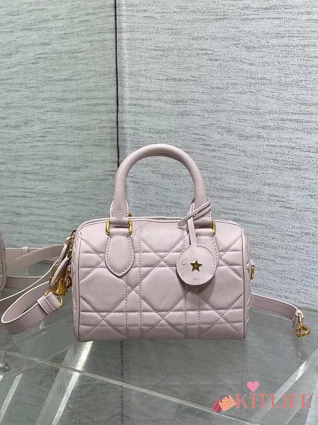Kitlife Dior Groove 20 Bag Pink Macrocannage Calfskin - 20.5x13.5x12cm - 1