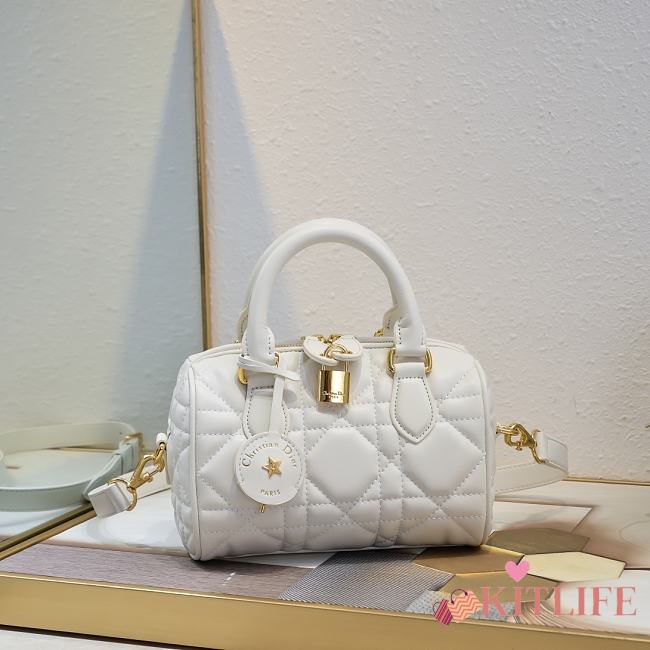 Kitlife Dior Groove 20 Bag White Macrocannage Calfskin - 20.5x13.5x12cm  - 1